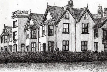 Dimbola Lodge I.O.W., 2009, (bläck på papper)